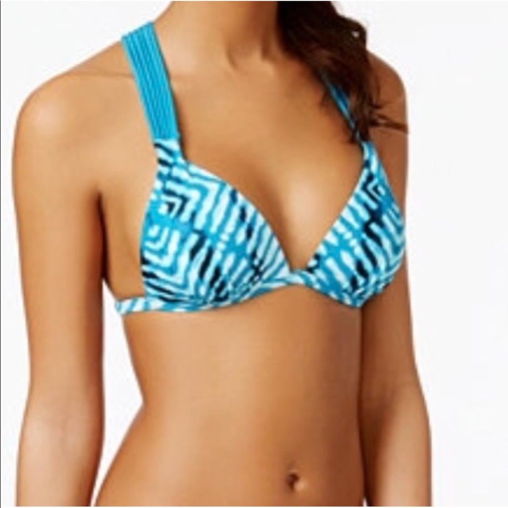 Hula Honey push up tie back Bikini Top. Sz M